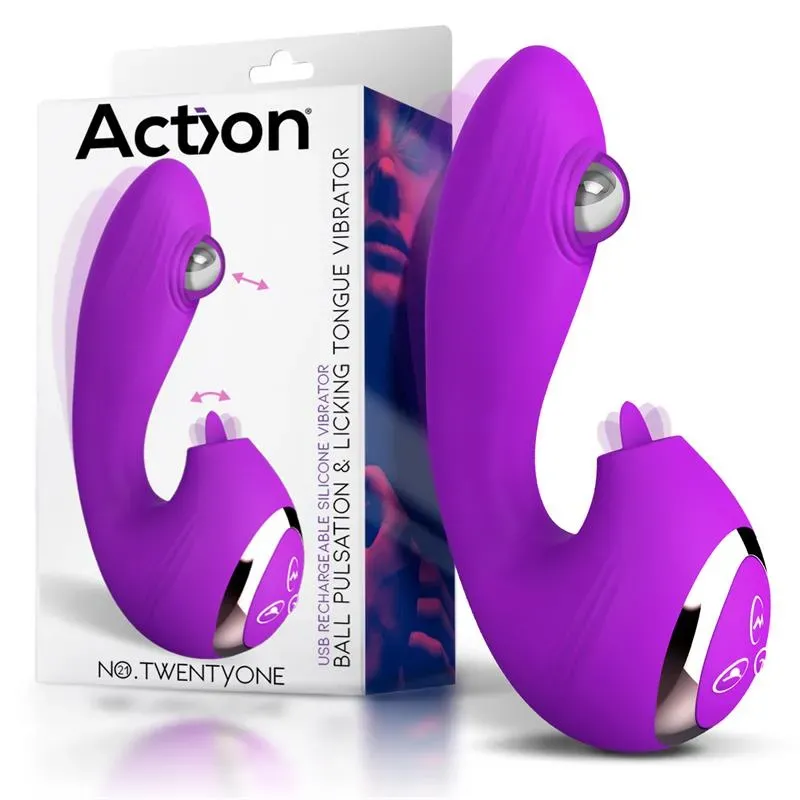 No. TwentyOne Vibrador con Bola Pulsante y Lengua Estimuladora – Vibradores