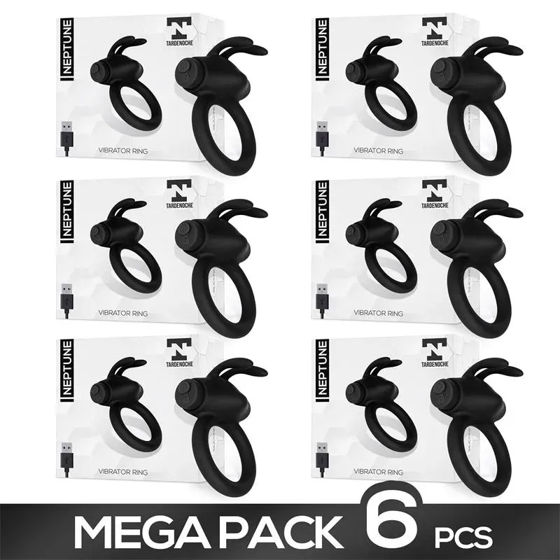 Pack de 6 Neptune Anillo Vibrador Silicona – Anillos Pene