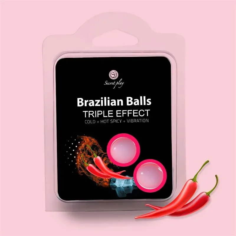 Set 2 Brazilian Balls Triple Efecto (Calor, Frio y Vibración) – Aceites/Cremas de Masaje