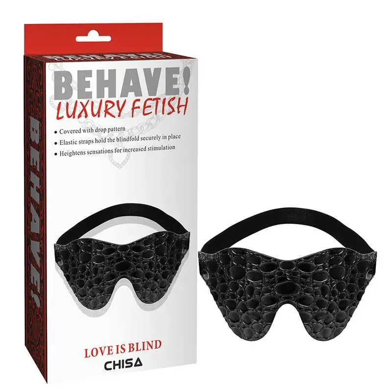 Antifaz Love Is Blind Patrón Gotas – Esposas y Antifaces