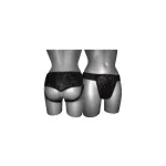 Arnés de Luxe Con Espalda Negro S - XL