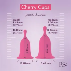 Femcare Cherry Cup Kit Copas Menstruales dos Tallas