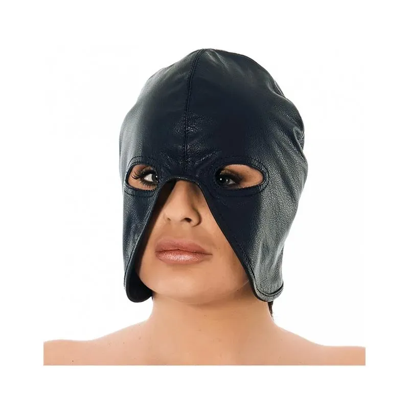 Máscara Media Cabeza Cuero Ajustable – BDSM/Máscaras
