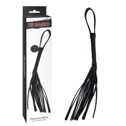 Látigo de Cuero 72 cm Negro