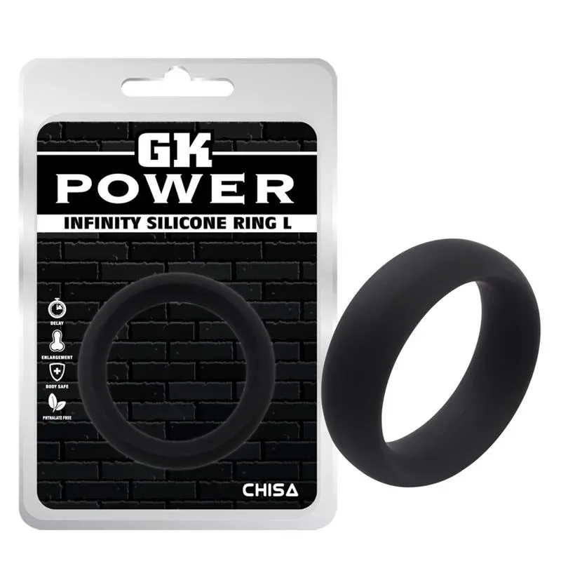 Anillo para el Pene Infinity Silicona L Negro – Accesorios Pene