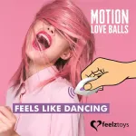 Huevo Vibrador Motion Love Balls con Control Remoto Foxy Púrpura