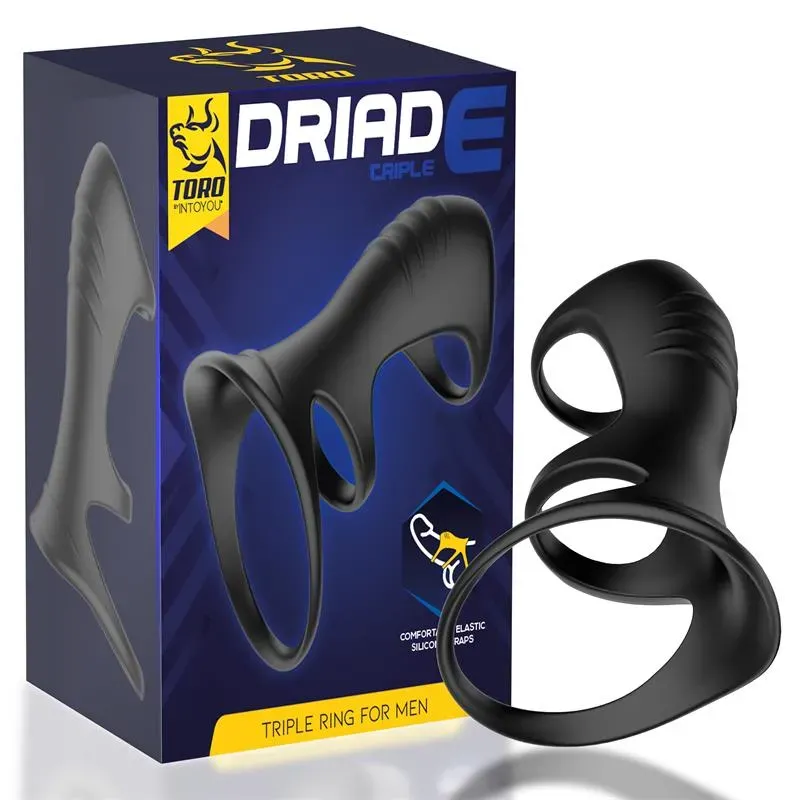 Driade Anillo Triple para Hombre Silicona – Anillos Pene