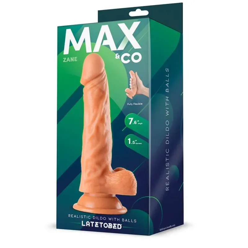 Zane Dildo Realista con Testículos Natural 7,6 - 19.5 cm – Dildos