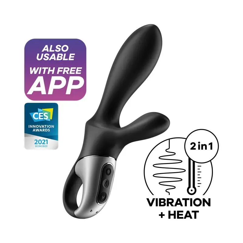 Heat Climax Vibrador con APP Punto G, Punto P y Perineo Función de Calor USB Magnético – Vibradores