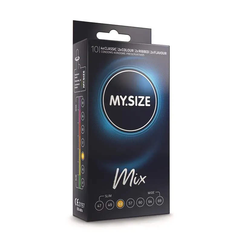 My Size Mix Talla 53 Caja de 10 Uds – Gama Natural