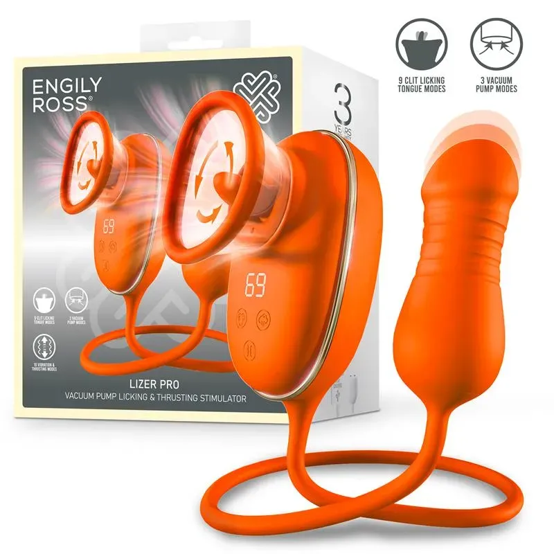 Lizer Pro Estimulador con Lengua Oscilante, Bomba de Vacio y Huevo con Up and Down – Vibradores