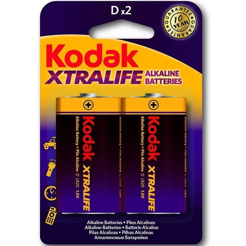 Xtralife Pila Alkalina D LR20 Blister de 2 – Pilas