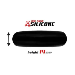 Anillo para el Pene Forma Plana Silicona Sólida 3.5 cm Negro