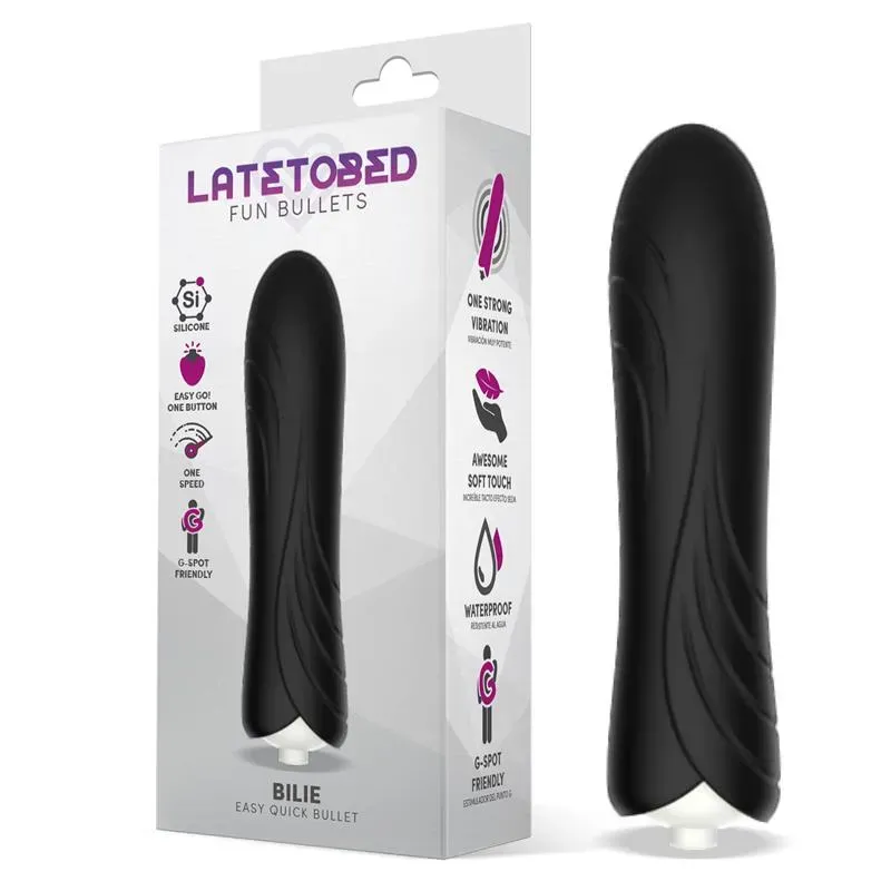 Bilie Bala Vibradora Easy Quick Silicona Negro – Balas Vibradoras