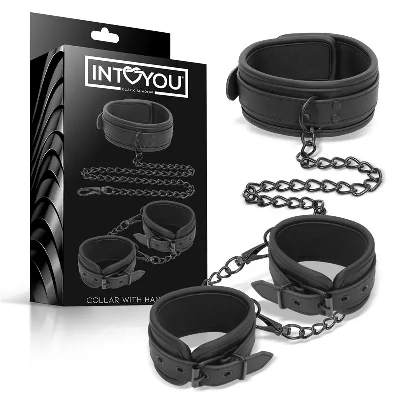 Set de Collar y Esposas para Muñecas Cuero Vegano – BDSM/Ataduras