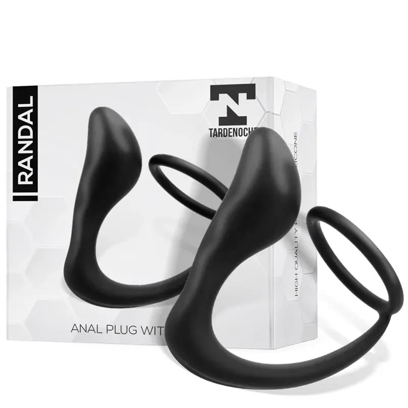 Randal Plug Anal con Anillo para el Pene Silicona Negro – Anal