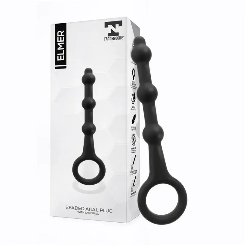 Elmer Plug Anal con Aro de Fácil Extracción Silicona Negro – Anal