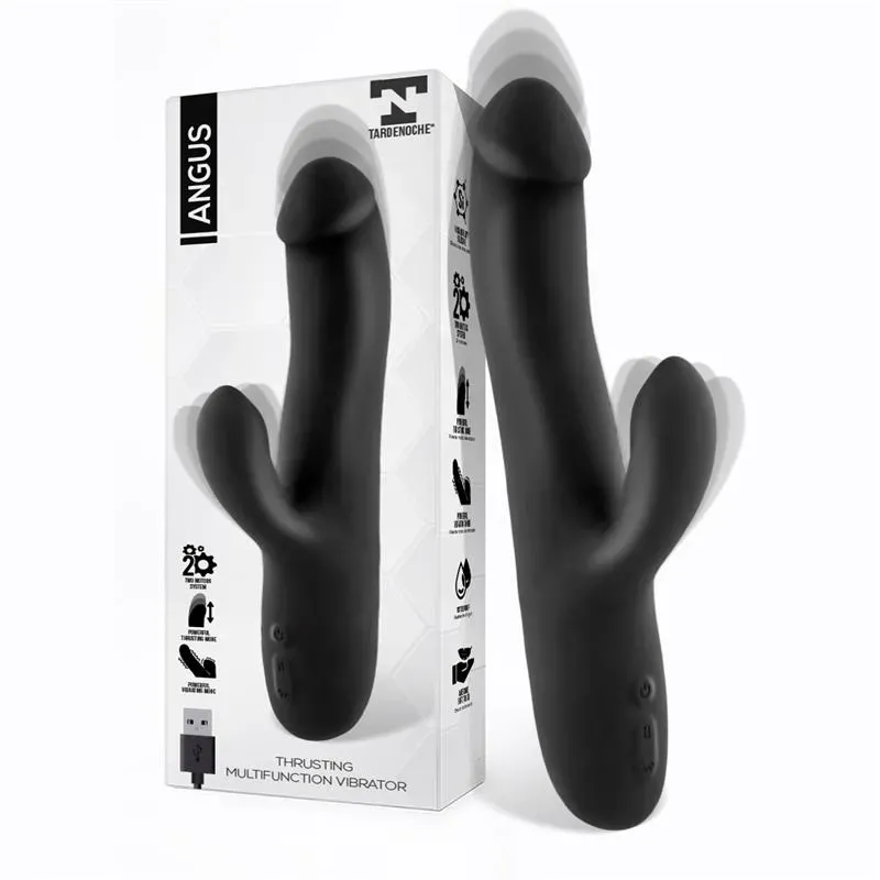 Angus Vibrador con Función de Movimiento Thrusting 2 Motores Silicona USB – Vibradores
