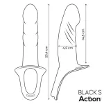 Arnés Strap-On con Dildo Hueco Silicona Premium Talla S Negro