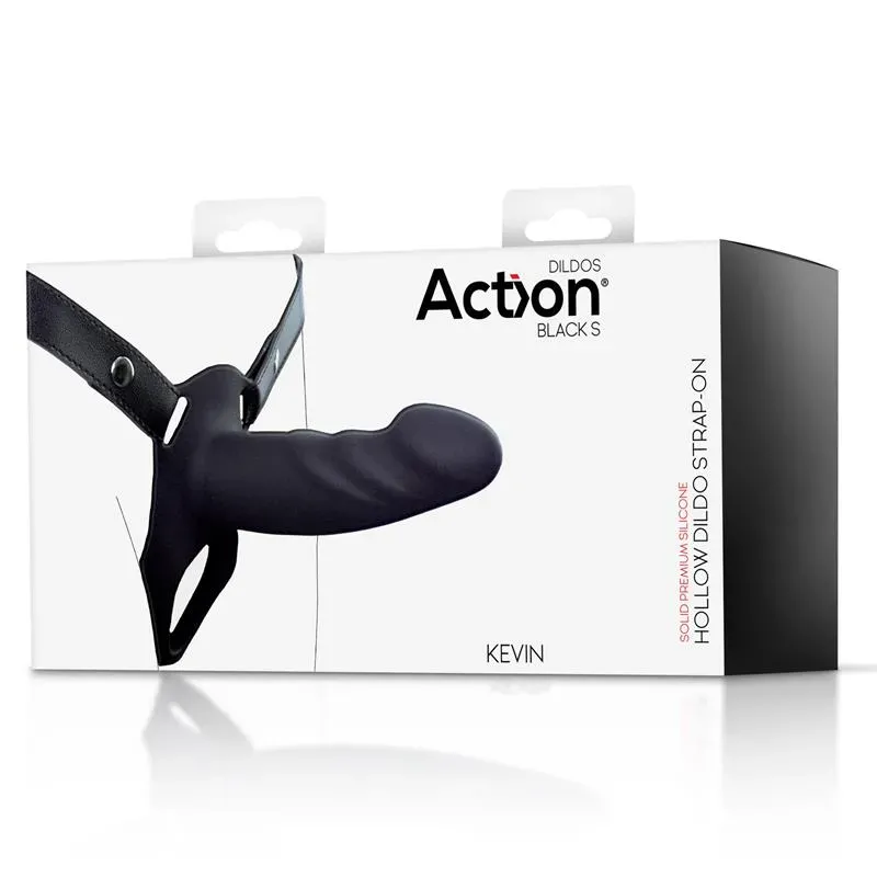 Arnés Strap-On con Dildo Hueco Silicona Premium Talla S Negro – Arneses