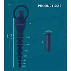 Marbe Cadena Anal con Vibración USB Silicona