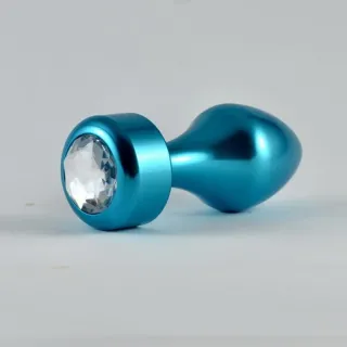 Plug Anal Azul Rosebud con Joya