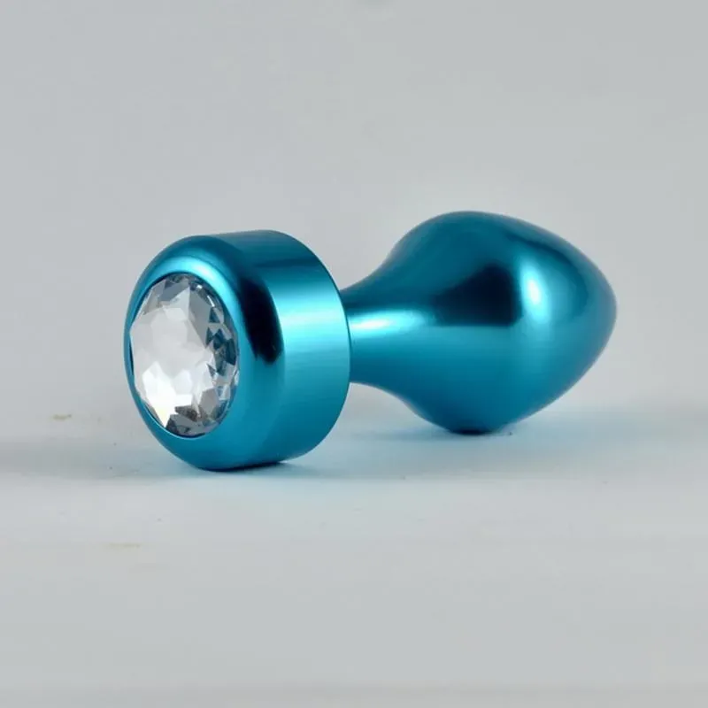 Plug Anal Azul Rosebud con Joya – Anal