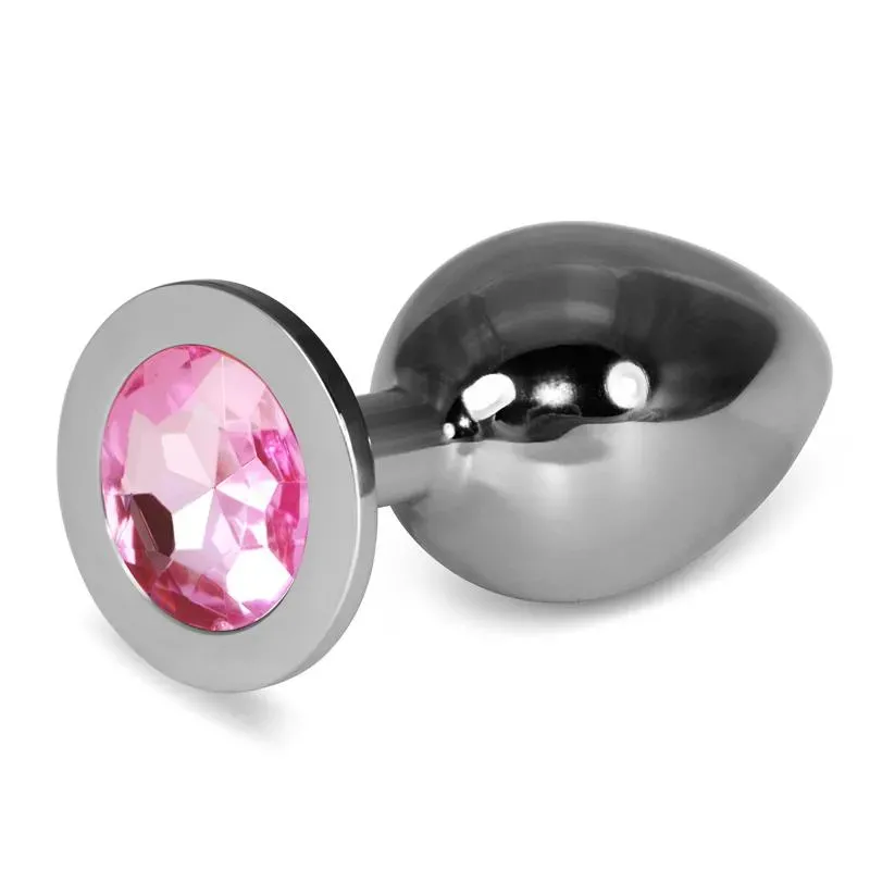 Plug Anal Metal RoseBud Classic con Joya Rosa Talla L – Anal