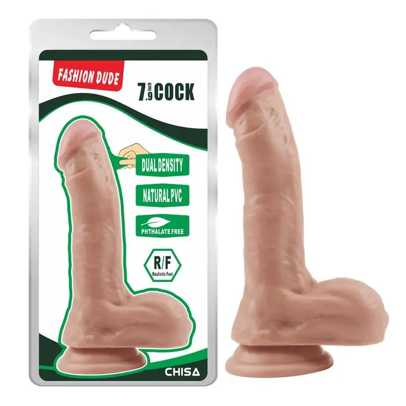 Dildo Dual Density Fashion Dude 20.5 x 4.5 cm Natural – Dildos