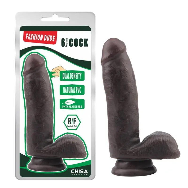 Dildo Dual Density Fashion Dude 17 x 3.6 cm Marron – Dildos