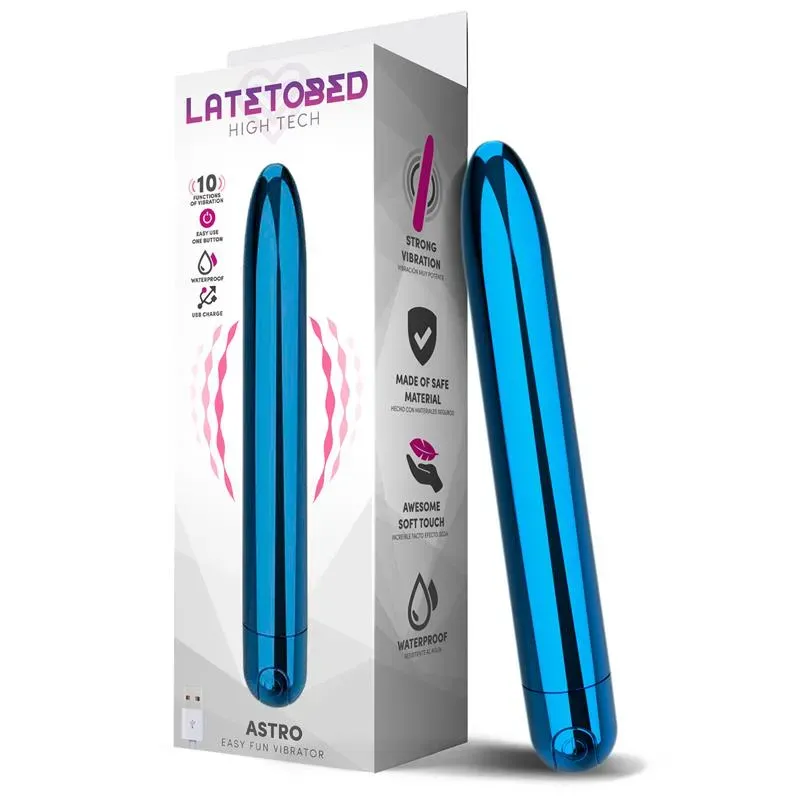 Astro Vibrador 10 Funciones 18.5 cm USB Azul – Vibradores