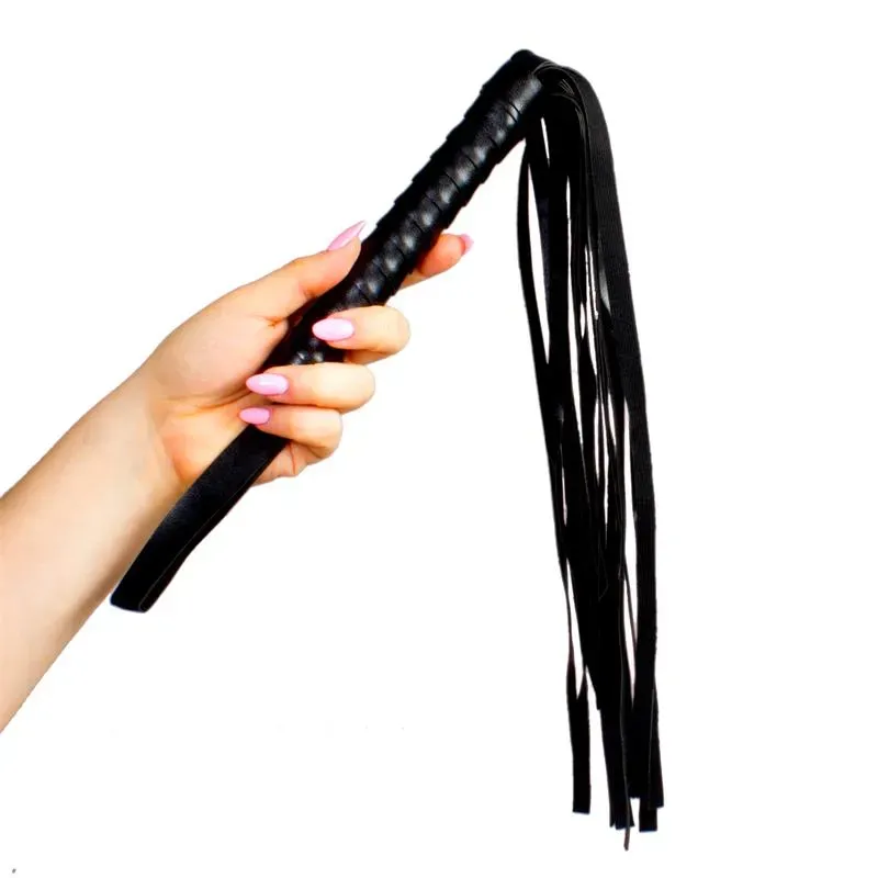 Látigo de Cuero 45 cm Negro – Fustas, Floggers y Palas
