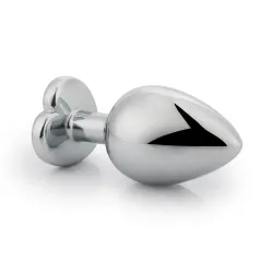 Plug Anal con Joya de Corazón Blanco Talla L