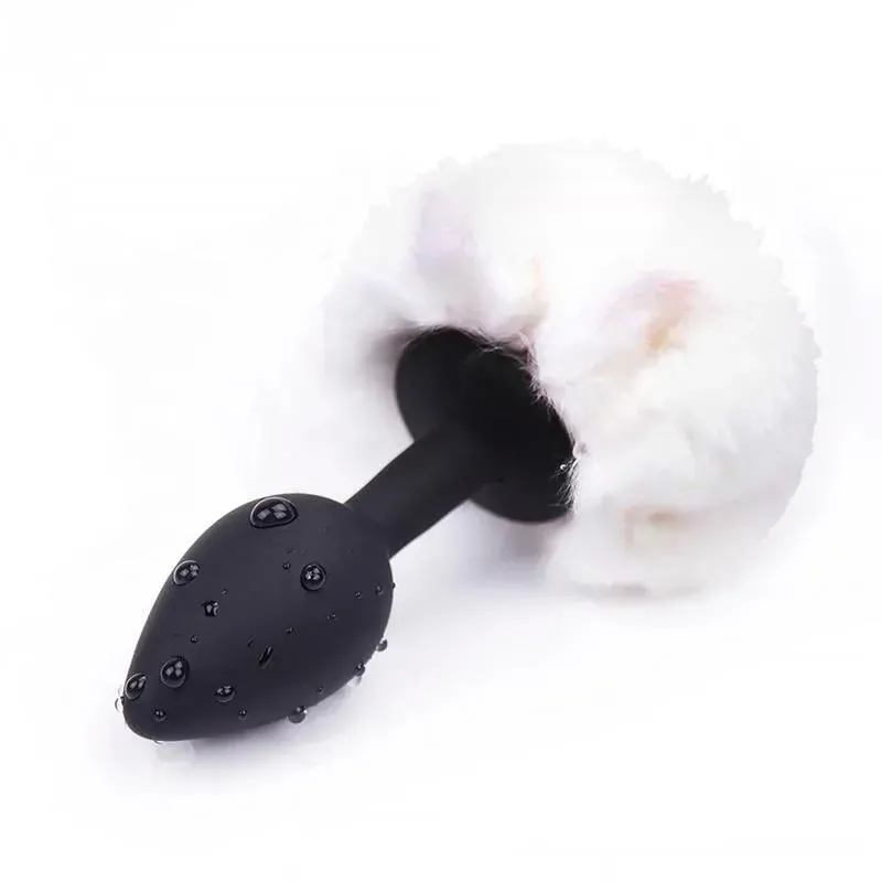 Plug Anal con Pompón Blanco Talla S – Anal