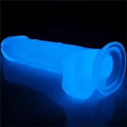 Dildo Lumino 7.5 Luz Azul