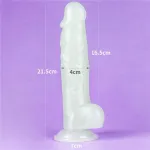 Dildo 8.5 Lumino Luz Azul