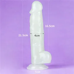 Dildo 8.5 Lumino Luz Azul