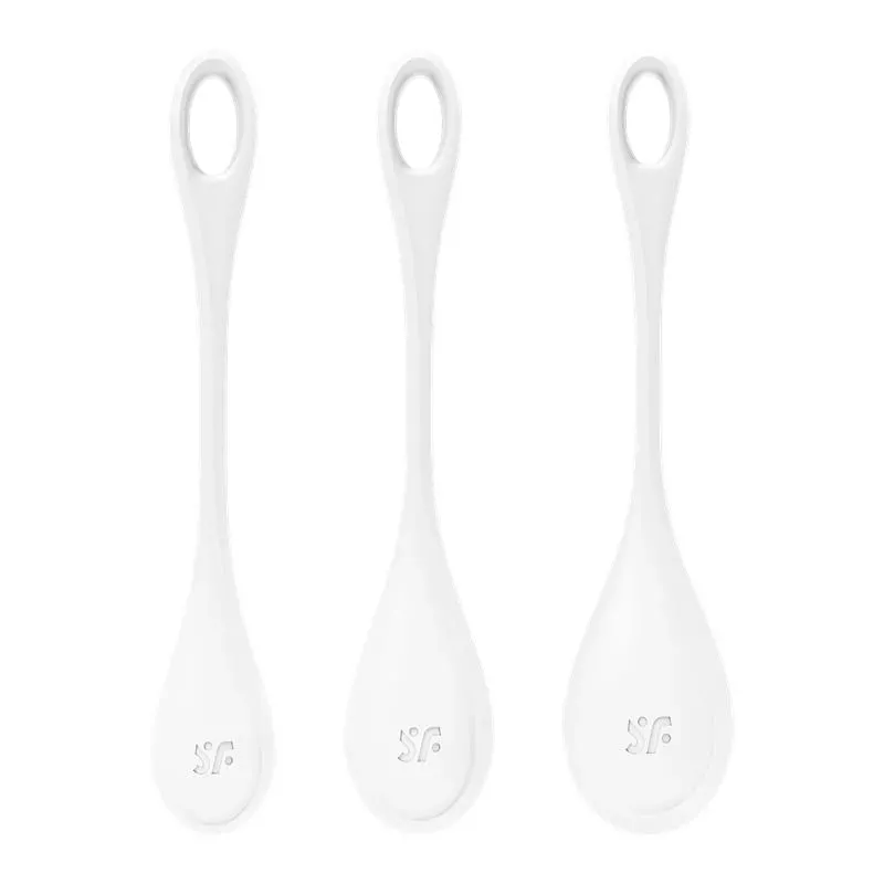 Set 3 Bolas Suelo Pélvico Yoni Power 1 Blanco – Bolas