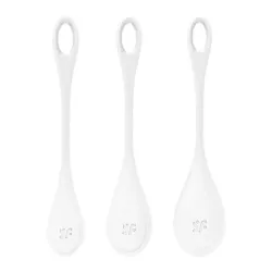 Set 3 Bolas Suelo Pélvico Yoni Power 1 Blanco
