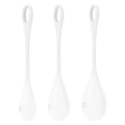 Set 3 Bolas Suelo Pélvico Yoni Power 1 Blanco