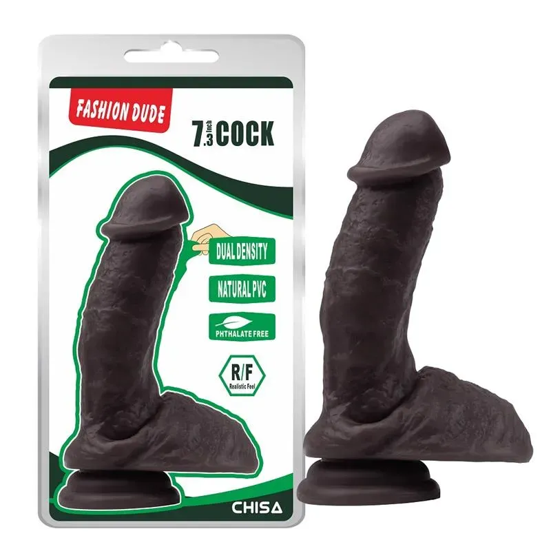 Dildo Dual Density Fashion Dude 18.5 x 4.3 cm Marron – Dildos