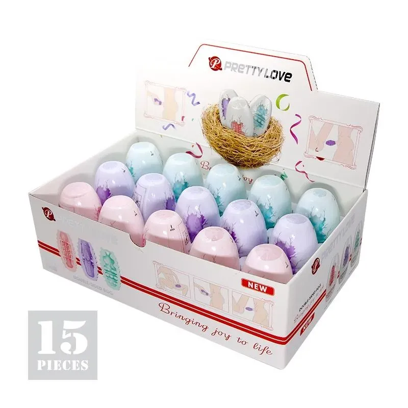 Pack 15 Huevos Masturbadores Doble Texturizado – Masturbadores Ella