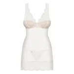 853-CHE-2 Chemise y Tanga Color Blanco