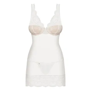 853-CHE-2 Chemise y Tanga Color Blanco