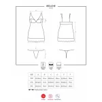 853-CHE-2 Chemise y Tanga Color Blanco