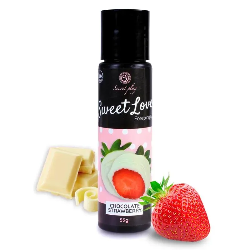 Sweet Love Lubricante Fresa & Chocolate Blanco 60 ml – Comestibles 100%
