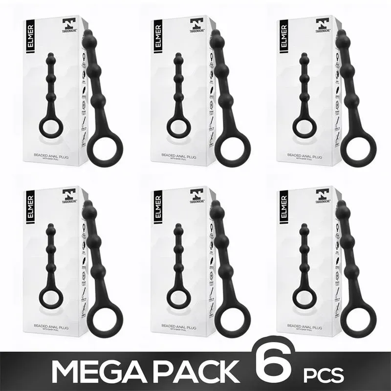 Pack de 6 Elmer Plug anal con Aro de Facil Extracción – Packs