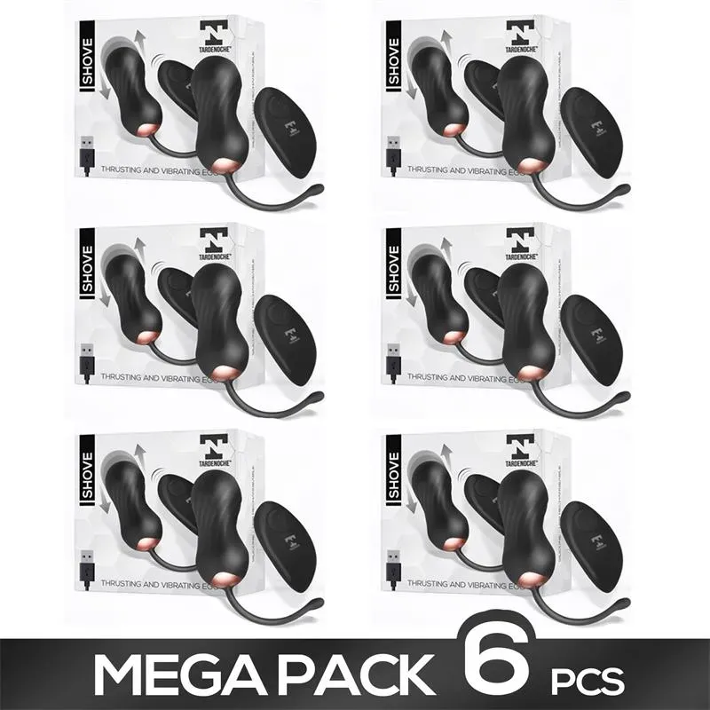 Pack de 6 Shove Huevo con Movimiento Thrusting y Vibrador Control Remoto – Packs
