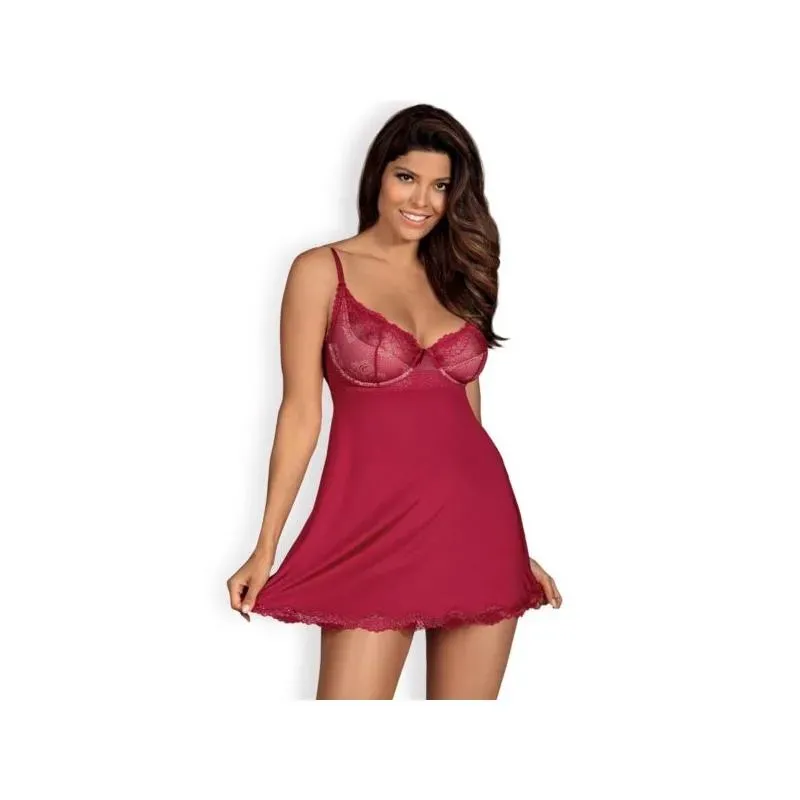 Rosalyne Babydoll y Tanga Rojo Talla S/M – Babydoll/Picardías