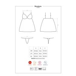 Rosalyne Babydoll y Tanga Rojo Talla S/M
